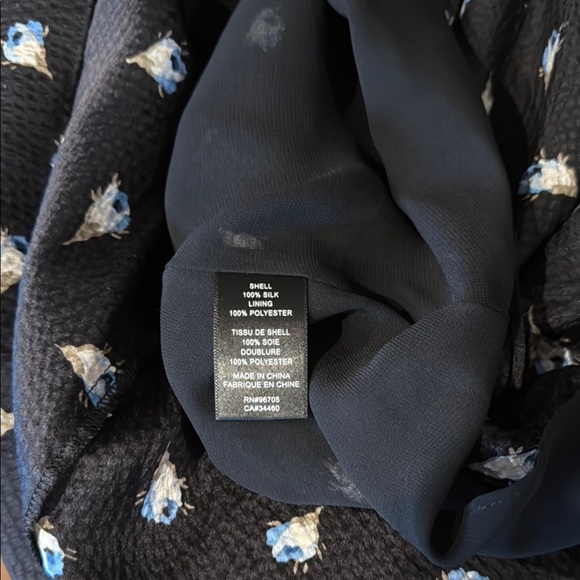 Beautiful Silk NWOT Rebecca Taylor Black Floral Dress  Size 6 - Picture 11 of 12